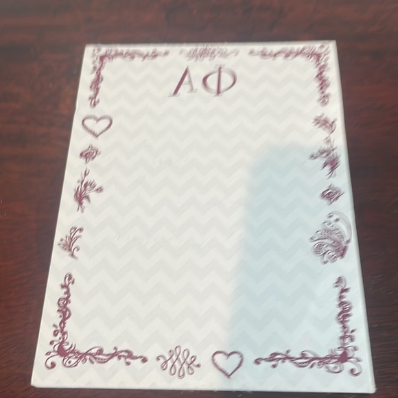 Alpha Phi sorority bid day pin cup notepad white bundle of 3 gifts - Picture 5 of 7